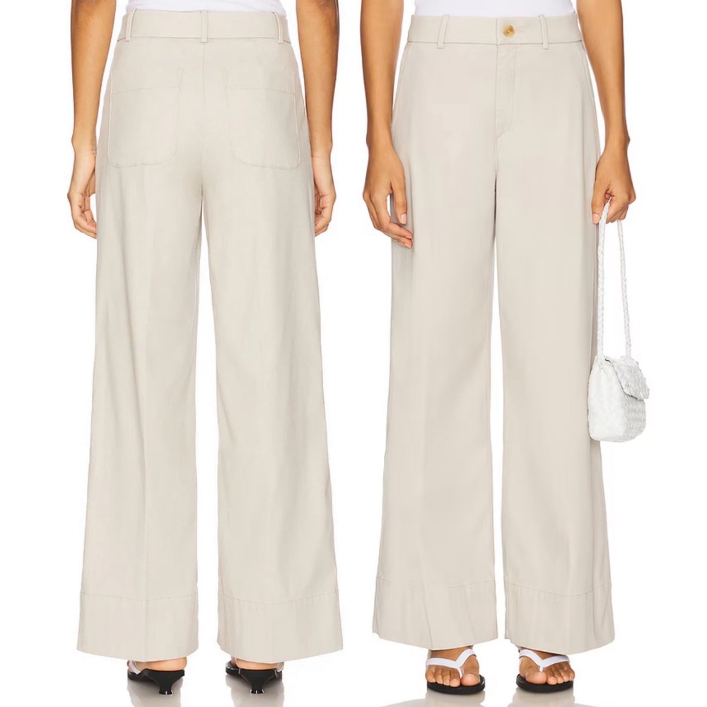 SPANX Stretch Twill Wide Leg Pant in Bone 21279R